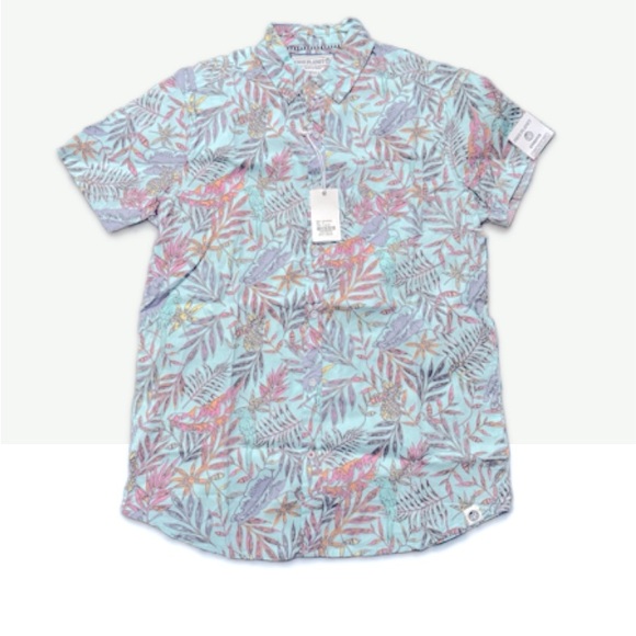 NWT Free Planet shirt sleeve button down men’s S - Picture 1 of 8